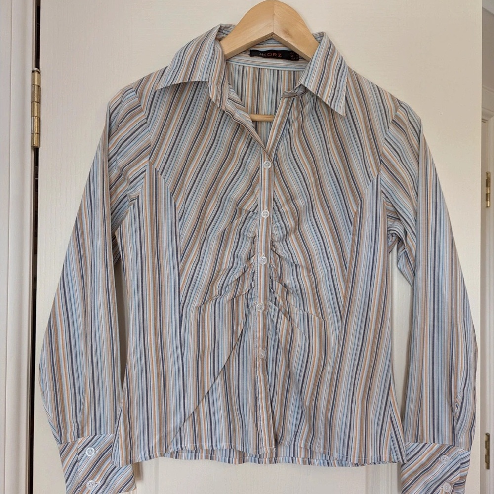 Striped Button-Up Shirt